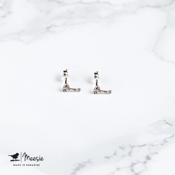 Oorbellen Studs Palmboom zilver - 3 sets Oorbellen Studs Palmboom zilver - 3 sets